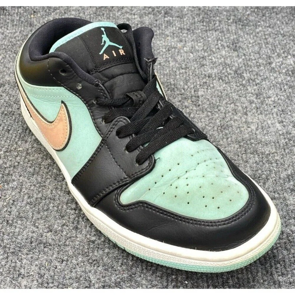 Air Jordan 1 Low SE Tropical Twist Men's Size 9.5 Teal Black Sneakers CK3022-301